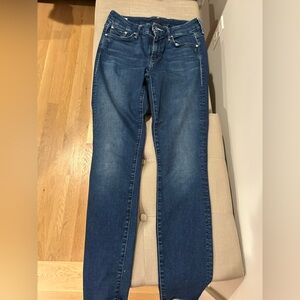 MOTHER Women's Deep Blue Skinny Jeans